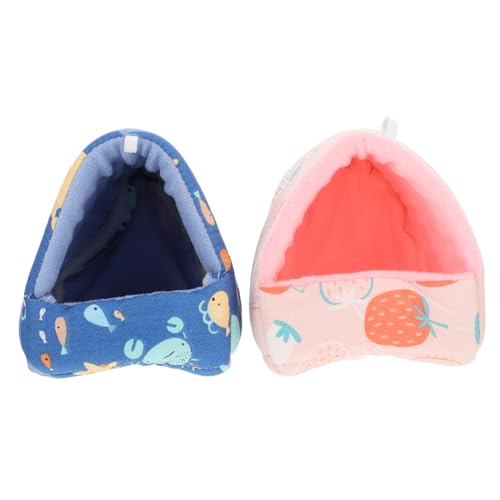FUTUREORYY 2 Stück Teiliges Kleines Hamster Schlafnest aus Weichem Warmem Baumwollmaterial Winterfestes Haustierbett für Hamster Eichhörnchen und Kleine Kleintiere Kuscheliges Nest zum von FUTUREORYY