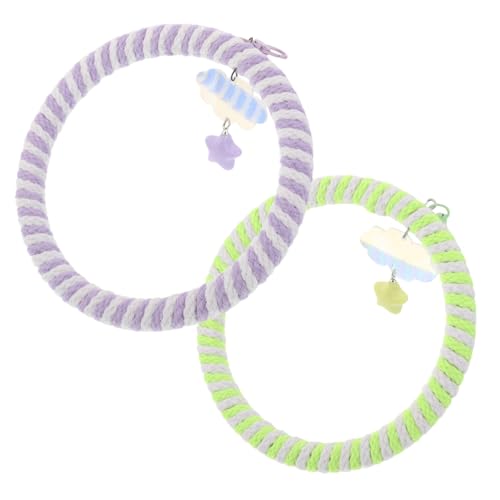 FUTUREORYY 2 Stück Teiliges Papageien Spielset Baumwollseil Schaukel und Kletterleiter mit Wolkenanhänger Sicherer Kauspielzeug für Wellensittiche Nymphensittiche Sittiche Langlebig und FUTUREORYY 2 Stück Teiliges Papageien Spielset Baumwollseil Schaukel und Kletterleiter mit Wolkenanhänger Sicherer Kauspielzeug für Wellensittiche Nymphensittiche Sittiche Langlebig und von FUTUREORYY
