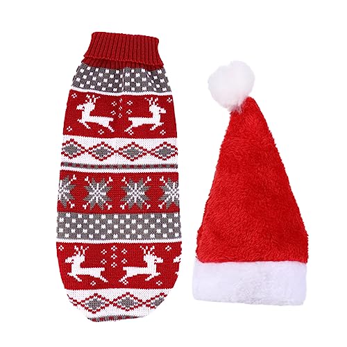 FUTUREORYY 2 Stück Teiliges REH Pet Kostüm für Weihnachten Hundepullover mit Mütze Warmer Hundemantel für Partys für Kleine Haustiere Süßes Design FUTUREORYY 2 Stück Teiliges REH Pet Kostüm für Weihnachten Hundepullover mit Mütze Warmer Hundemantel für Partys für Kleine Haustiere Süßes Design von FUTUREORYY