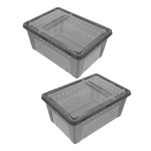 FUTUREORYY 2 Stück Teiliges Reptilien Fütterungsbox aus Kunststoff mit Doppeltem Zugang Tragbarer Terrarien Behälter für Kleine Echsen Spinnen Skorpione und Frösche Benutzerfreundlich und FUTUREORYY 2 Stück Teiliges Reptilien Fütterungsbox aus Kunststoff mit Doppeltem Zugang Tragbarer Terrarien Behälter für Kleine Echsen Spinnen Skorpione und Frösche Benutzerfreundlich und von FUTUREORYY