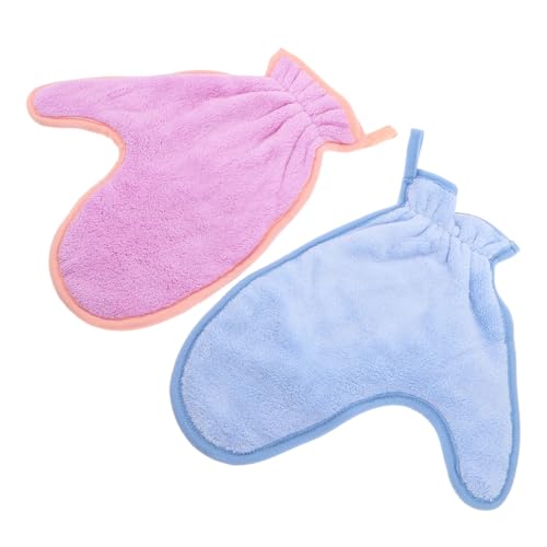 FUTUREORYY 2 Stück Wasserabsorbierende Handschuhe Für Haustiere Katzenreinigungstuch Schnell Trocknendes Handtuch Hundehaar Trockentuch Haustier Trockenhandschuh Haustier Duschtuch von FUTUREORYY