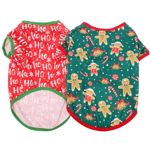 FUTUREORYY 2 Stück Weihnachtskostüm für Haustiere Lustige Hundekleidung Lebkuchenmann für Kleine und Katzen Atmungsaktives Material für Maximalen FUTUREORYY 2 Stück Weihnachtskostüm für Haustiere Lustige Hundekleidung Lebkuchenmann für Kleine und Katzen Atmungsaktives Material für Maximalen von FUTUREORYY