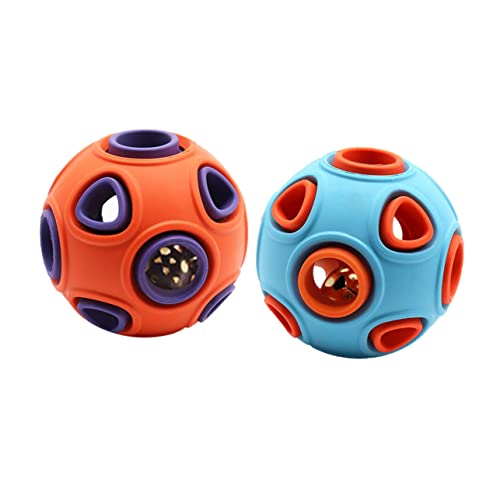 FUTUREORYY 2 Stücke Geräuschfunktion Bunter Kauspielzeug Ball für Kreatives Langlebiges mit Integrierten Glocken für Interaktives und Training für Große Hunderassen Orange Orange FUTUREORYY 2 Stücke Geräuschfunktion Bunter Kauspielzeug Ball für Kreatives Langlebiges mit Integrierten Glocken für Interaktives und Training für Große Hunderassen Orange Orange von FUTUREORYY