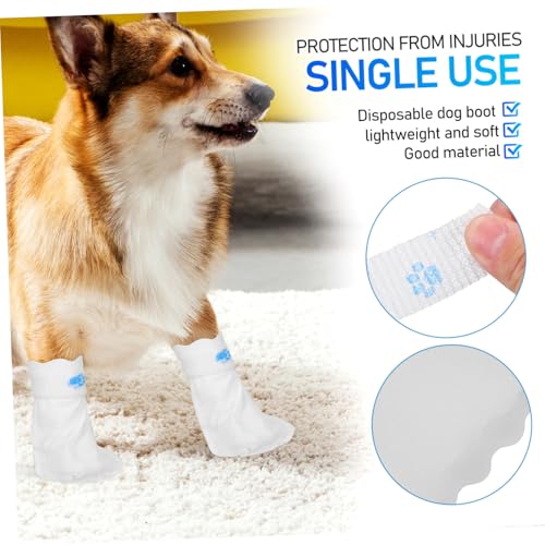 FUTUREORYY 20stücke Einweg-hundepfotenschuhe Hundepfotenschutz Outdoor-hundepfotenabdeckungen Kleine Hundeschuhe Pfotenwiederherstellungsschutzabdeckungen s von FUTUREORYY