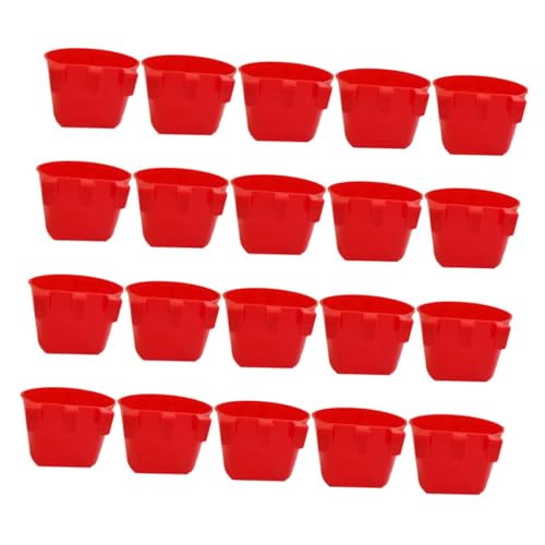 FUTUREORYY 20 Stück Futterspender für Vogelkäfige Fütterung Schüssel groß Essen drinnen Käfig Tasse Vogelfutterhalter Futterbecher für Vogelkäfige Wasserbecher für Vogelkäfig Plastik rot FUTUREORYY 20 Stück Futterspender für Vogelkäfige Fütterung Schüssel groß Essen drinnen Käfig Tasse Vogelfutterhalter Futterbecher für Vogelkäfige Wasserbecher für Vogelkäfig Plastik rot von FUTUREORYY
