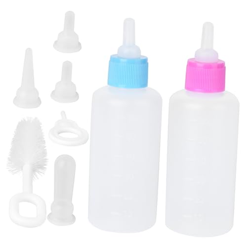 FUTUREORYY 2Sätze Haustier Stillflasche Für Welpen Und Kätzchen Futterflasche Aus Lebensmittelechtem Und Tragbar Für Kleine Haustiere von FUTUREORYY