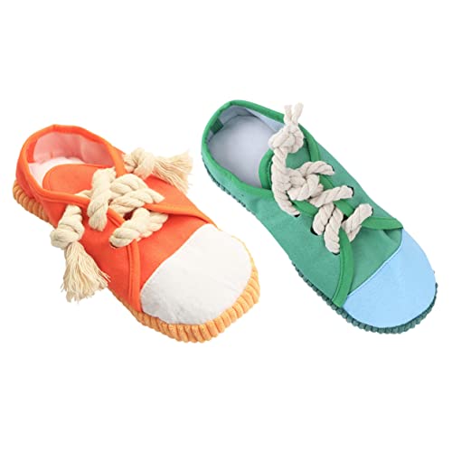 FUTUREORYY 2Stücke Haustier Kauspielzeuge Lustige Hundeschuhe Mit Quietscher Langlebig Und Sicher Für Kleine Kauen Und Möbelbeschädigungen von FUTUREORYY