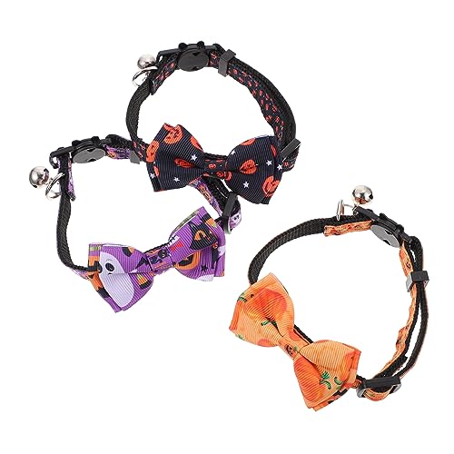 FUTUREORYY 3 Stück Katzenhalsbänder mit Glocke Verstellbar Halloween für Kleine Haustiere und Komfortabel für Halloween Feiern FUTUREORYY 3 Stück Katzenhalsbänder mit Glocke Verstellbar Halloween für Kleine Haustiere und Komfortabel für Halloween Feiern von FUTUREORYY