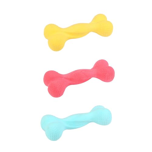 FUTUREORYY 3 Stück Kauspielzeug für Hunde Sicherer Zahnreinigungs Kauspielzeug Langlebiges Beißspielzeug für Kleine und Mittlere Hunde Fördert Gesunde Zähne und Zufällige Zufällige Farbe von FUTUREORYY