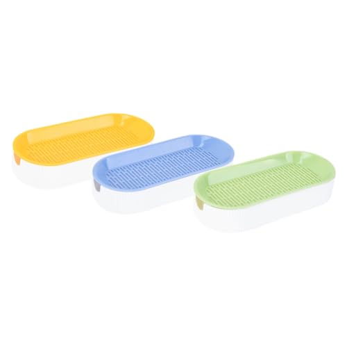FUTUREORYY 3 Stück Kreatives Katzengras Pflanzset Teilig Soilless Pflanzbox mit Großem Wasserspeicher Ovaler Langlebiger Kunststoff Katzenminze Indoor Geeignet für Katzenpflege von FUTUREORYY