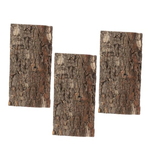 FUTUREORYY 3 Stück Natürlicher Reptilien Terrarium Hintergrund aus Baumrinde Wasserfest Langlebig Geeignet für Frosch und Echsen Deko Einfache Terrarium Bark Decor von FUTUREORYY