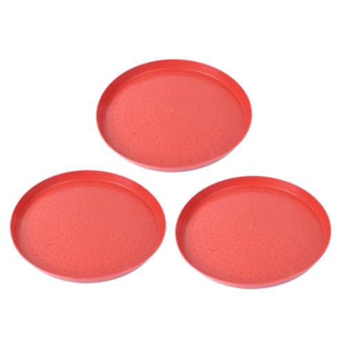 FUTUREORYY 3 Stück Teiliges Geflügel Futtertablett aus Robustem Kunststoff Runde Futterplatten mit Rutschfestem Boden Langlebig und Druckfest Geeignet für Hühner Tauben Wachteln und Gänse im von FUTUREORYY