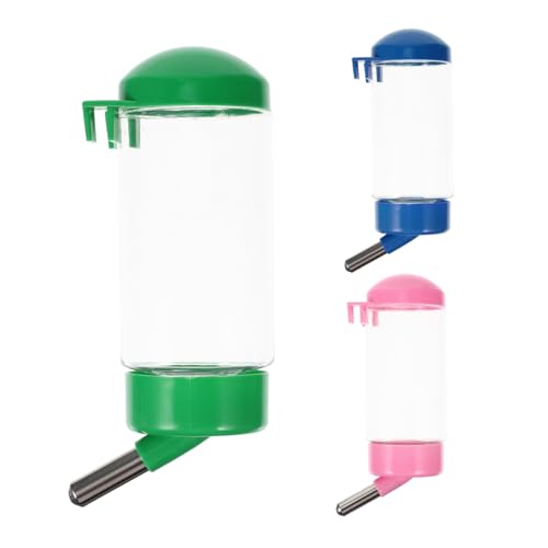 FUTUREORYY 3 Stück Teiliges Hängendes Haustier Trinkflaschen Transparenter Automatischer Wasserspender Stabiler Geeignet für Hamster Kaninchen Meerschweinchen Einfacher Anbau Am Käfig Leicht von FUTUREORYY