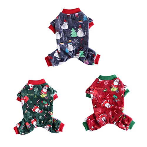 FUTUREORYY 3 Stück Teiliges Hundepyjama aus Korallenfleece Atmungsaktive Kleidung für Haustiere mit Beinen für Mode und Kalte und Besondere Anlässe FUTUREORYY 3 Stück Teiliges Hundepyjama aus Korallenfleece Atmungsaktive Kleidung für Haustiere mit Beinen für Mode und Kalte und Besondere Anlässe von FUTUREORYY