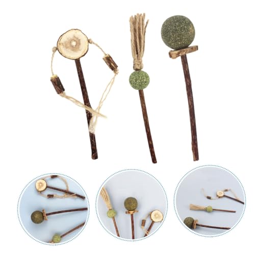 FUTUREORYY 3 Stück Teiliges Katzenspielzeug Kauspielzeug Katzensticks zur Zahnpflege Langlebig Interaktiv für Kätzchen gegen Beißen Möbel und Schuhe mit Natürlichem Katzenminze für Mehr von FUTUREORYY