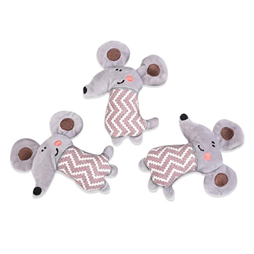 FUTUREORYY 3 Stücke Katzenminze Katzen Plüsch Kätzchen Fuzzy Spaß Indoor Grau FUTUREORYY 3 Stücke Katzenminze Katzen Plüsch Kätzchen Fuzzy Spaß Indoor Grau von FUTUREORYY