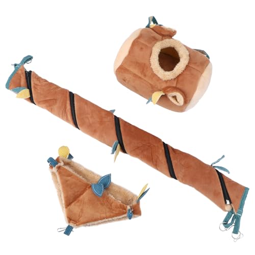 FUTUREORYY 3Stücke Teiliges Hamster Hängematten Aus Weichem Fleece Für Kleine Mit Blattdesign Für Natürliche Waldatmosphäre Im Käfig Fördert von FUTUREORYY