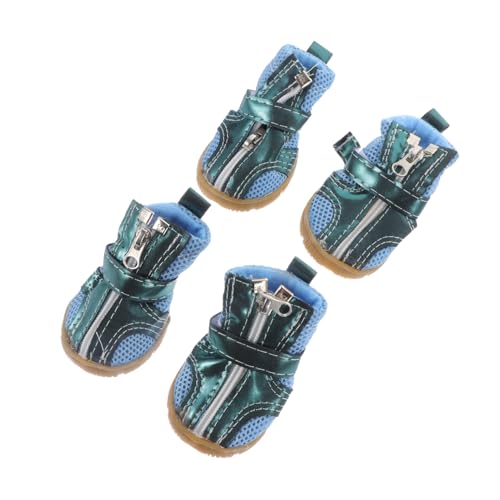 FUTUREORYY 4 Stück Atmungsaktive Hundeschuhe für Kleine und Mittelgroße rutschfeste Verstellbare Winterstiefel mit Wärmeisolierender Funktion für Outdoor Aktivitäten und Schützende FUTUREORYY 4 Stück Atmungsaktive Hundeschuhe für Kleine und Mittelgroße rutschfeste Verstellbare Winterstiefel mit Wärmeisolierender Funktion für Outdoor Aktivitäten und Schützende von FUTUREORYY