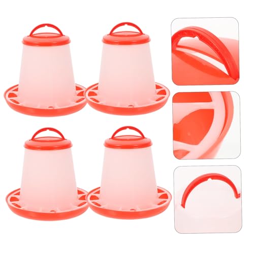 FUTUREORYY 4 Stück Automatischer Geflügel futtertrog Fassungsvermögen mit Deckel Robust Gebissfest Leicht zu Reinigen für Hühner und Küken im Haushalt und Geflügelzucht FUTUREORYY 4 Stück Automatischer Geflügel futtertrog Fassungsvermögen mit Deckel Robust Gebissfest Leicht zu Reinigen für Hühner und Küken im Haushalt und Geflügelzucht von FUTUREORYY