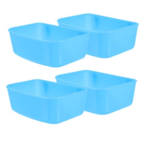 FUTUREORYY 4 Stück Futterstelle für Papageien Zubehör für Sittichkäfige Vogel Schalen Vogel Wasserschale Trinknapfhalter für Haustiere Vogelzubehör für Käfige Abs Sky-Blue von FUTUREORYY
