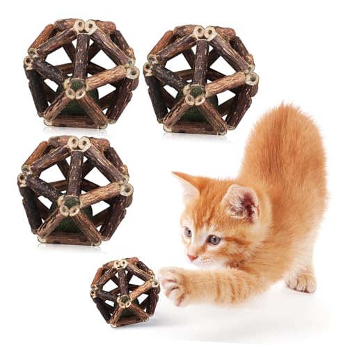 FUTUREORYY 4 Stück Katzen Bälle Interaktive Kauspielzeuge für Katzen Große Katzenspielzeuge mit Katzenminze für Beschäftigung und Zahngesundheit Sicher und Unterhaltsam FUTUREORYY 4 Stück Katzen Bälle Interaktive Kauspielzeuge für Katzen Große Katzenspielzeuge mit Katzenminze für Beschäftigung und Zahngesundheit Sicher und Unterhaltsam von FUTUREORYY