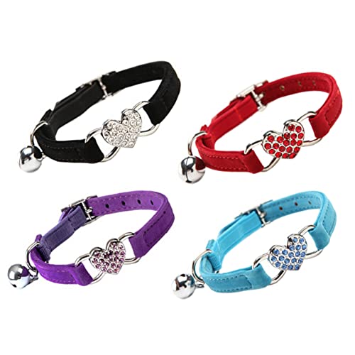 FUTUREORYY 4 Stück Katzenhalsband mit Glöckchen Verstellbares Bequemes für und Kleine Farbenfrohes Design für Täglichen Gebrauch Anzulegen und Abzunehmen Zufällige Farbe FUTUREORYY 4 Stück Katzenhalsband mit Glöckchen Verstellbares Bequemes für und Kleine Farbenfrohes Design für Täglichen Gebrauch Anzulegen und Abzunehmen Zufällige Farbe von FUTUREORYY