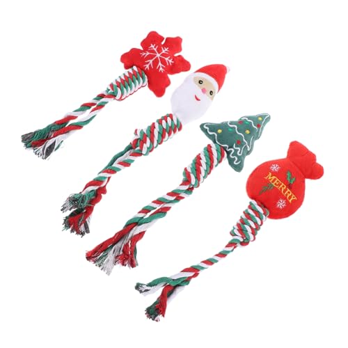 FUTUREORYY 4 Stück Lustige Kauknochen mit Weihnachtsdesign Kauspielzeuge für Welpen Molarspielzeug zur Zahnpflege für Kleine und Mittlere FUTUREORYY 4 Stück Lustige Kauknochen mit Weihnachtsdesign Kauspielzeuge für Welpen Molarspielzeug zur Zahnpflege für Kleine und Mittlere von FUTUREORYY