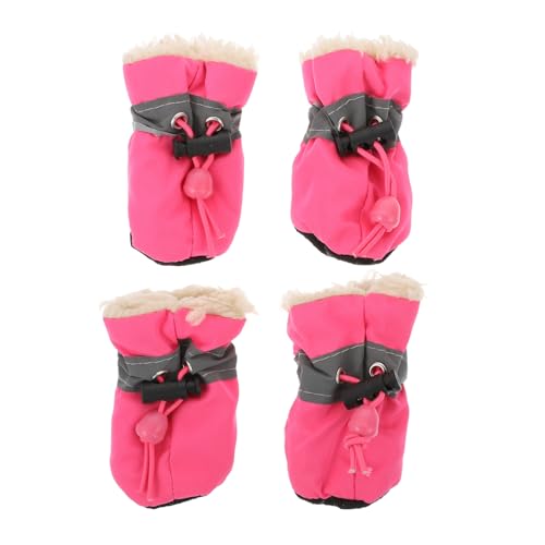 FUTUREORYY 4 Stück Schuhüberzüge Für Haustiere Hundeschuhe Mittel rutschfeste Hundesohlen Hundestiefel Für Kaltes Wetter Hund Katze Warme Schuhe Hund rutschfeste Turnschuhe Samt Rosa FUTUREORYY 4 Stück Schuhüberzüge Für Haustiere Hundeschuhe Mittel rutschfeste Hundesohlen Hundestiefel Für Kaltes Wetter Hund Katze Warme Schuhe Hund rutschfeste Turnschuhe Samt Rosa von FUTUREORYY
