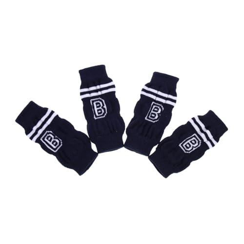 FUTUREORYY 4 Stück Teiliges Haustier Socken mit Rutsch Funktion Bequeme Hundebeinschützer und Katzensocken Atmungsaktive Elastische Pfotenhüllen für Gelenkschutz und Warme Pfoten bei Kleinen von FUTUREORYY