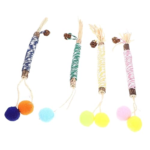 FUTUREORYY 4 Stück Teiliges Interaktives Katzenminze aus Silbervinen Sticks für Drinnen Farbenfroh Kaustangen für Katzen mit Natürlichem Inhalt zur Spielverhaltens FUTUREORYY 4 Stück Teiliges Interaktives Katzenminze aus Silbervinen Sticks für Drinnen Farbenfroh Kaustangen für Katzen mit Natürlichem Inhalt zur Spielverhaltens von FUTUREORYY