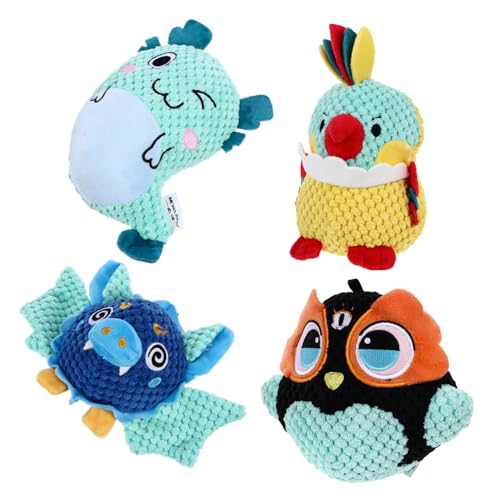 FUTUREORYY 4stücke Interaktive Pet Plush Spielzeuge Mit Quietscher Kauspielzeuge Für Und Hunde Für Spiel Und Zahnpflege Langlebig Und Unterhaltsam von FUTUREORYY
