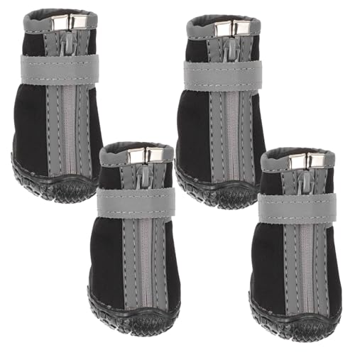 FUTUREORYY 4 Stück wasserdichte Hundeschuhe für rutschfest Verstellbar für Schützende Pfotenschuhe für Outdoor Aktivitäten FUTUREORYY 4 Stück wasserdichte Hundeschuhe für rutschfest Verstellbar für Schützende Pfotenschuhe für Outdoor Aktivitäten von FUTUREORYY