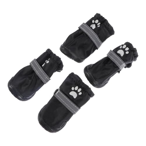 FUTUREORYY 4 Stück wasserdichte Hundeschuhe rutschfeste Regenstiefel aus Polyester für Kleine bis Mittelgroße Hunde Atmungsaktiv und Komfortabel für Outdoor Aktivitäten von FUTUREORYY