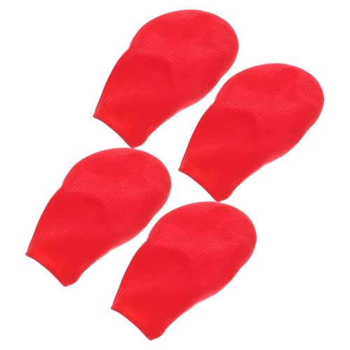 FUTUREORYY 4 Stück wasserdichte Hundeschuhe rutschfeste für Haustiere Langlebige Regenstiefel für Katzen Rot Optimaler Pfotenschutz für Draußen von FUTUREORYY