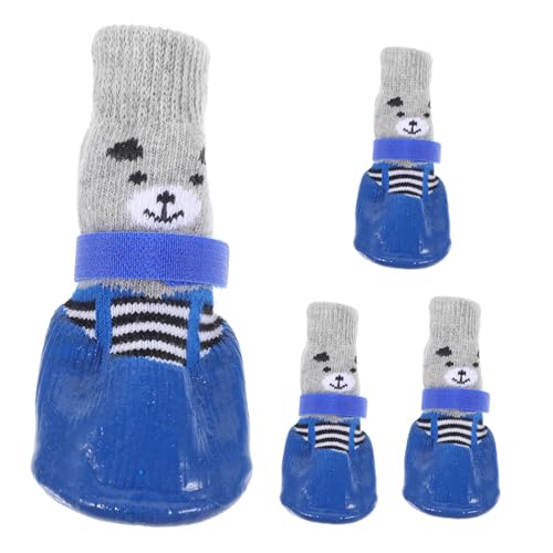 FUTUREORYY 4 Stück wasserdichte Hundesocken für Outdoor Aktivitäten rutschfeste Pfotenschutz Schuhe Atmungsaktive Hundesocken mit Niedlichem Cartoon Design Teiliges für Kleine und Katzen FUTUREORYY 4 Stück wasserdichte Hundesocken für Outdoor Aktivitäten rutschfeste Pfotenschutz Schuhe Atmungsaktive Hundesocken mit Niedlichem Cartoon Design Teiliges für Kleine und Katzen von FUTUREORYY