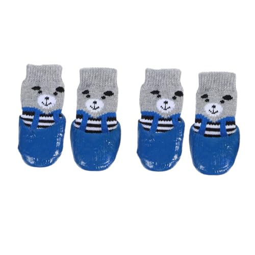FUTUREORYY 4 Stück wasserdichte Und Gleitende Schuhe Und Socken Hund rutschfeste Socken Hundeschuhe Für Heißes Pflaster Kätzchensocken Hundesocken Im Freien Schuhhund Baumwolle Himmelblau FUTUREORYY 4 Stück wasserdichte Und Gleitende Schuhe Und Socken Hund rutschfeste Socken Hundeschuhe Für Heißes Pflaster Kätzchensocken Hundesocken Im Freien Schuhhund Baumwolle Himmelblau von FUTUREORYY