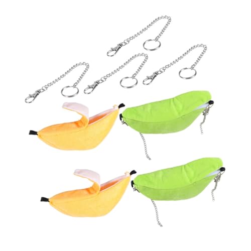 FUTUREORYY 4 Teiliges Bananen-hängematten Kleine Haustiere Platzsparendes Kleintierbett zum Hängen Hygienisch und Pflegeleicht Geeignet für Hamster Chinchilla Frettchen Zuckergleiter von FUTUREORYY