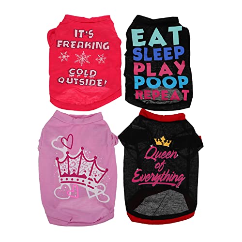 FUTUREORYY 4 Teiliges Haustier T Shirt Weste Hundewelpen Sweatshirt Hundekostüm Kleidung Für Dackel Hundekleidung Hemden Hunde Sommer Outfit Hundewelpen Outfit Tägliche FUTUREORYY 4 Teiliges Haustier T Shirt Weste Hundewelpen Sweatshirt Hundekostüm Kleidung Für Dackel Hundekleidung Hemden Hunde Sommer Outfit Hundewelpen Outfit Tägliche von FUTUREORYY
