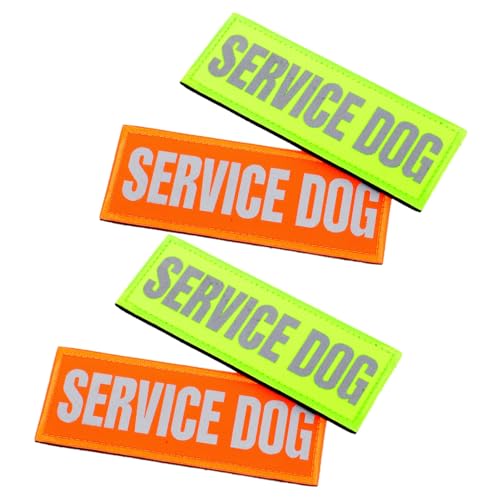 FUTUREORYY 4Stücke Teiliges Service Dog Patch Für Hundegeschirr Reflektierende Aufnäher Für Assistenzhunde Wiederverwendbare Und Selbstklebende Patches Aus Strapazierfähigem FUTUREORYY 4Stücke Teiliges Service Dog Patch Für Hundegeschirr Reflektierende Aufnäher Für Assistenzhunde Wiederverwendbare Und Selbstklebende Patches Aus Strapazierfähigem von FUTUREORYY
