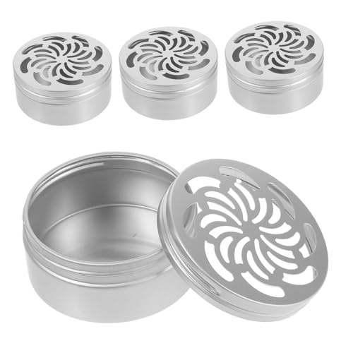 FUTUREORYY 4pcs Metallhund -duftbehälter Hundetraining Aluminium Zinn Jar Verhaltenstraining Zinn Nachfüllbare Metallrunde Mit Hohlschraubendeckel von FUTUREORYY