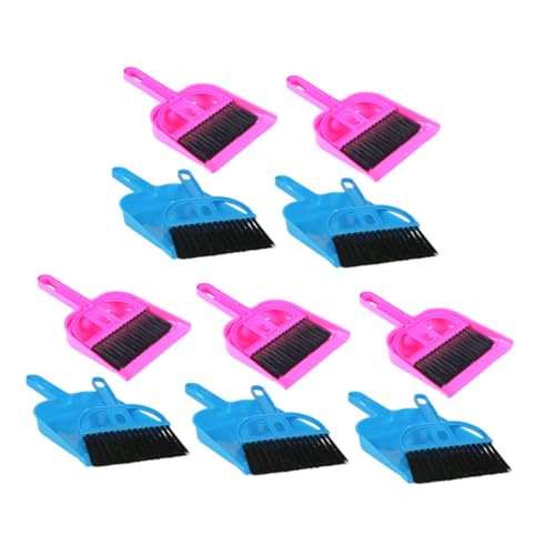 FUTUREORYY 5 Sätze Mini Handbesen und Kehrschaufel für Kleintierkäfige Leichtes Reinigungsset für Hamster Kaninchen Igel und Chinchillas Kompakt für Präzise Pflege und Dekorative von FUTUREORYY