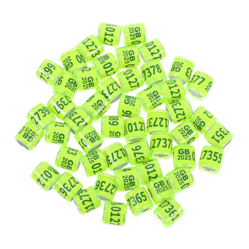 FUTUREORYY 50 Stück 2025 Brieftaube Fußkettchen Rahmen für Taubenfußringe Ausbildung Fußring für Vögel Ringe zur Identifizierung von Vögeln Aluminium-Kunststoff Light Green FUTUREORYY 50 Stück 2025 Brieftaube Fußkettchen Rahmen für Taubenfußringe Ausbildung Fußring für Vögel Ringe zur Identifizierung von Vögeln Aluminium-Kunststoff Light Green von FUTUREORYY