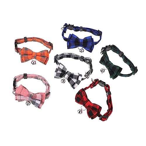 FUTUREORYY 6 Stück Katzenhalsband mit Glöckchen Verstellbar Hautfreundlichem Polyester für Haustier Dekoration und Verschiedene Anlässe FUTUREORYY 6 Stück Katzenhalsband mit Glöckchen Verstellbar Hautfreundlichem Polyester für Haustier Dekoration und Verschiedene Anlässe von FUTUREORYY