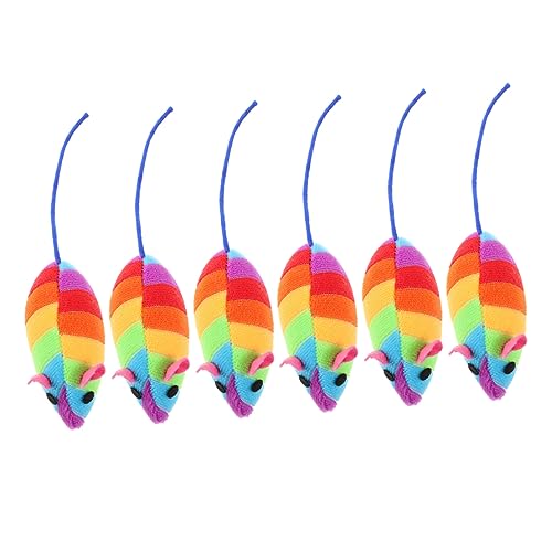 FUTUREORYY 6 Stück Plüsch Katzenminze Mäuse für Kätzchen Interaktives Katzenspielzeug Bewegung für Drinnen und Ansprechend für Katzen FUTUREORYY 6 Stück Plüsch Katzenminze Mäuse für Kätzchen Interaktives Katzenspielzeug Bewegung für Drinnen und Ansprechend für Katzen von FUTUREORYY