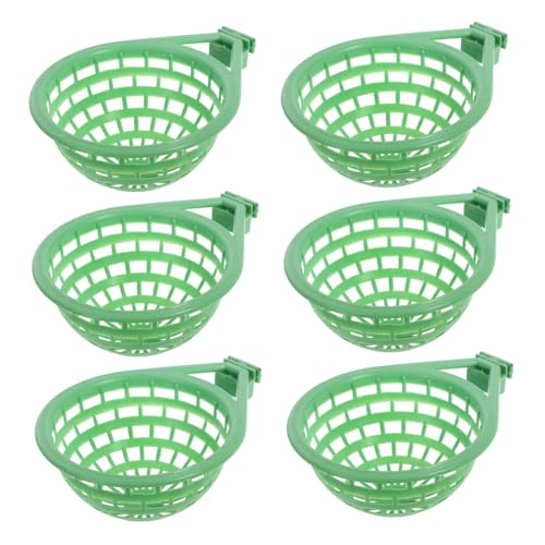 FUTUREORYY 6 Stück Taubenschlüpfnest Finkennester Für Käfige Taubennest Schüssel Vogelzuchtangebot Brutschale Für Tauben Vögel Brüten Nester Plastiknest Für Papageien Light Green Abs von FUTUREORYY