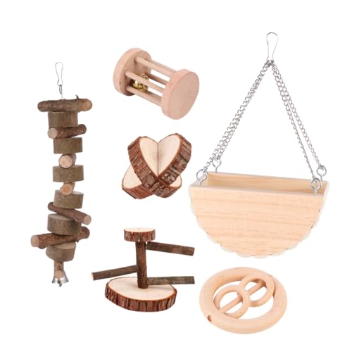FUTUREORYY 6 Stück Teiliges Holzspielzeug für Haustiere Kauspielzeuge für Katzen Nagetiere und und Langlebig Fördert Gesundes Kauen und Langeweile FUTUREORYY 6 Stück Teiliges Holzspielzeug für Haustiere Kauspielzeuge für Katzen Nagetiere und und Langlebig Fördert Gesundes Kauen und Langeweile von FUTUREORYY