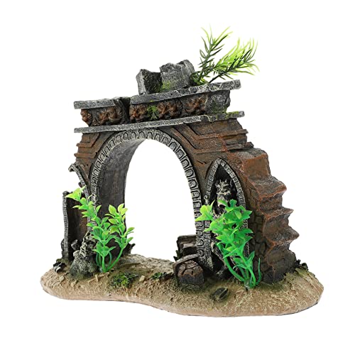 FUTUREORYY Aquarium Landschaftsbau Schloss Aquarium Aquarium Landschaften Dekoration Aquarium Landschaftsbau Felsen Aquarium Ornament Aquarium Großes Aquarium Fischglas Harz von FUTUREORYY