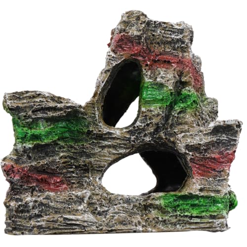 FUTUREORYY Aquarium Ornament Resin Felsen Landschaftsdeko Lebensecht für Fischbecken und Terrarien Farbige Künstliche Deko Sicher für Süßwasser Vielseitig Einsetzbar im Zimmer und Aquarium von FUTUREORYY