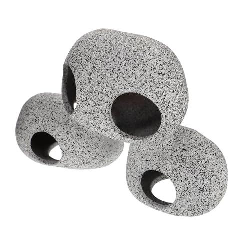 FUTUREORYY Aquarium Tontopf Tank Aquarium Felsenhöhle Höhle zum Laichen von Fischen klein Zucht Aquarium Dekoration aquariumdeko Fischversteck, Schutzhöhle Aquariumzubehör Ton Light Grey von FUTUREORYY