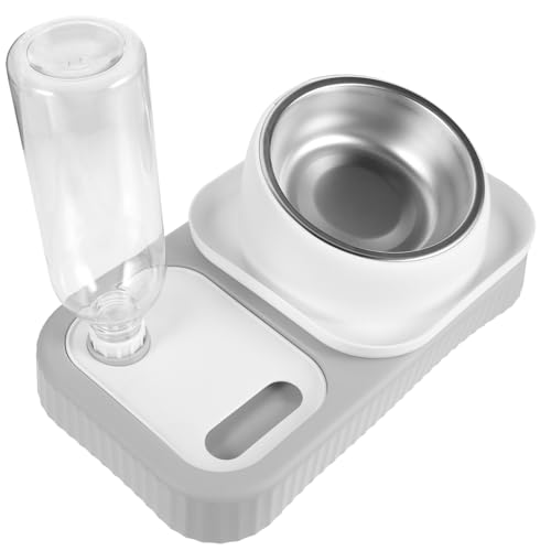 FUTUREORYY Automatischer Haustier Futter Wasserspender Kippsicherer Futternapf aus Leichtem Langlebigem Modernes Design für Katzen und Hunde Einfach zu Befüllen und Reinigen Grauweißes FUTUREORYY Automatischer Haustier Futter Wasserspender Kippsicherer Futternapf aus Leichtem Langlebigem Modernes Design für Katzen und Hunde Einfach zu Befüllen und Reinigen Grauweißes von FUTUREORYY